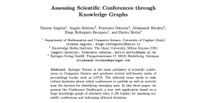 Assessing Scientific Conferences through Knowledge Graphs